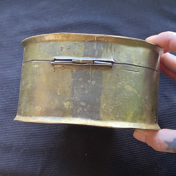 Vintage 1975 Metzke Brass With Pewter Butterfly Trinket Box. 3”x4”x6”. - Picture 12 of 12